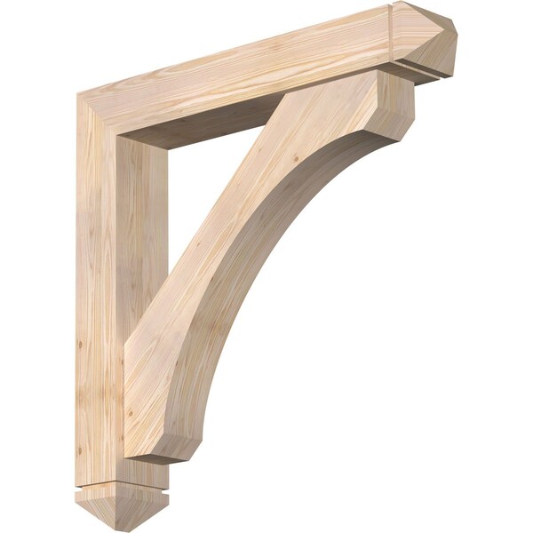 Ekena Millwork Legacy Arts and Crafts Smooth Bracket w/ Offset Brace, Douglas Fir, 7 1/2"W x 44"D x 44"H BKT0806X44X44LEC03SDF - main